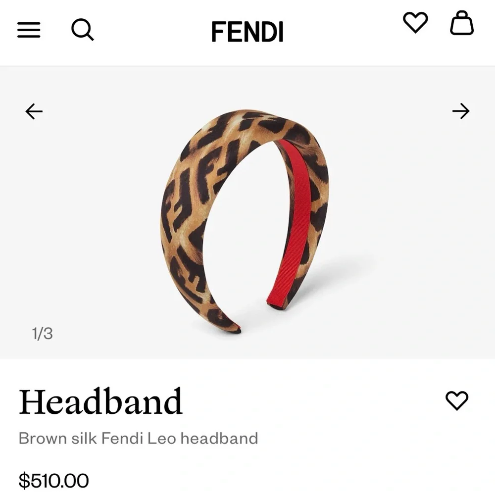 HEADBAND: Brown & Beige w/Monogram, NWOT